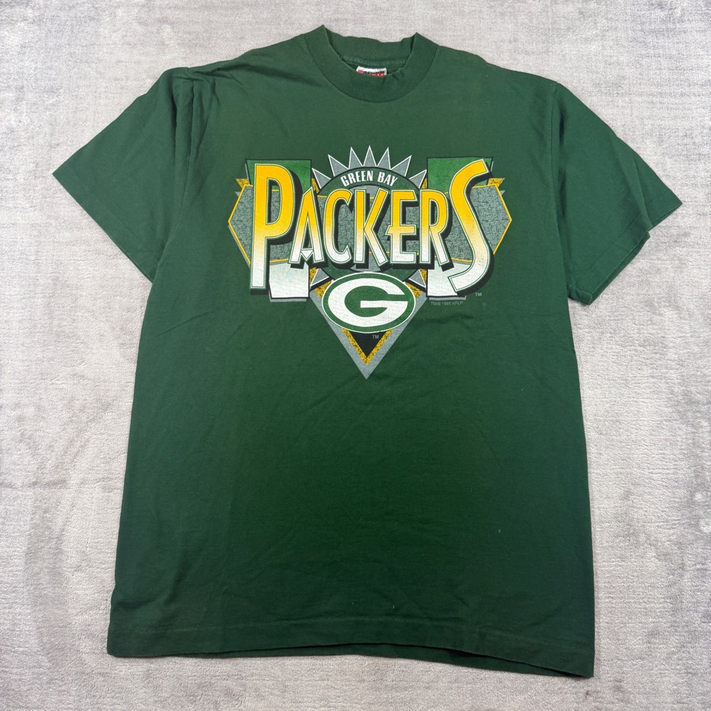 Vintage Green Bay Packers Shirt Mens XL Green 1995 NFL Graphic Tee Football